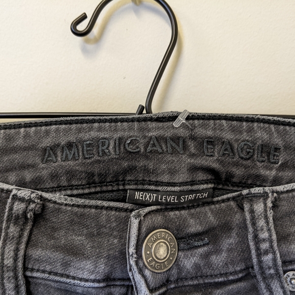 American Eagle Outfitters Dark Gray Skinny Jeans - Picture 3 of 5